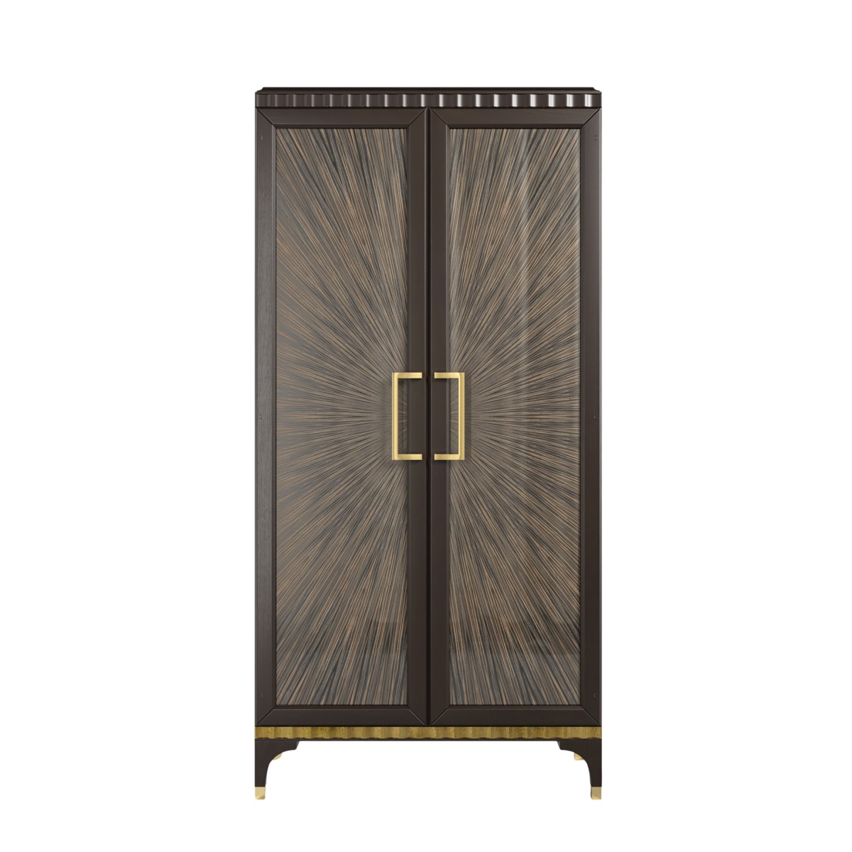 an ebony macassar two door entrance wardrobe